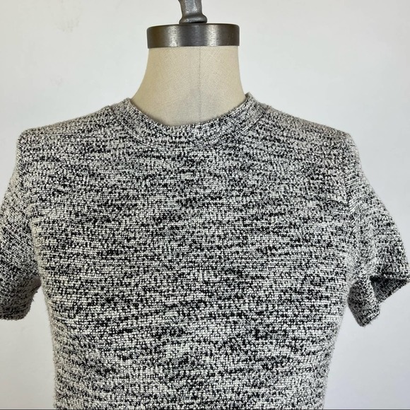 Free People Grey Tweed Boucle High Neck Crop Top - Picture 3 of 7